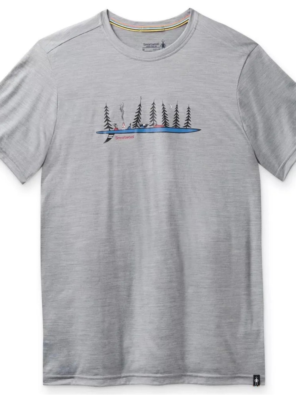 Smart Wool Mens Merino Sport 150 Graphic T Shirt Blue/Grey XXL - Picture 2 of 5